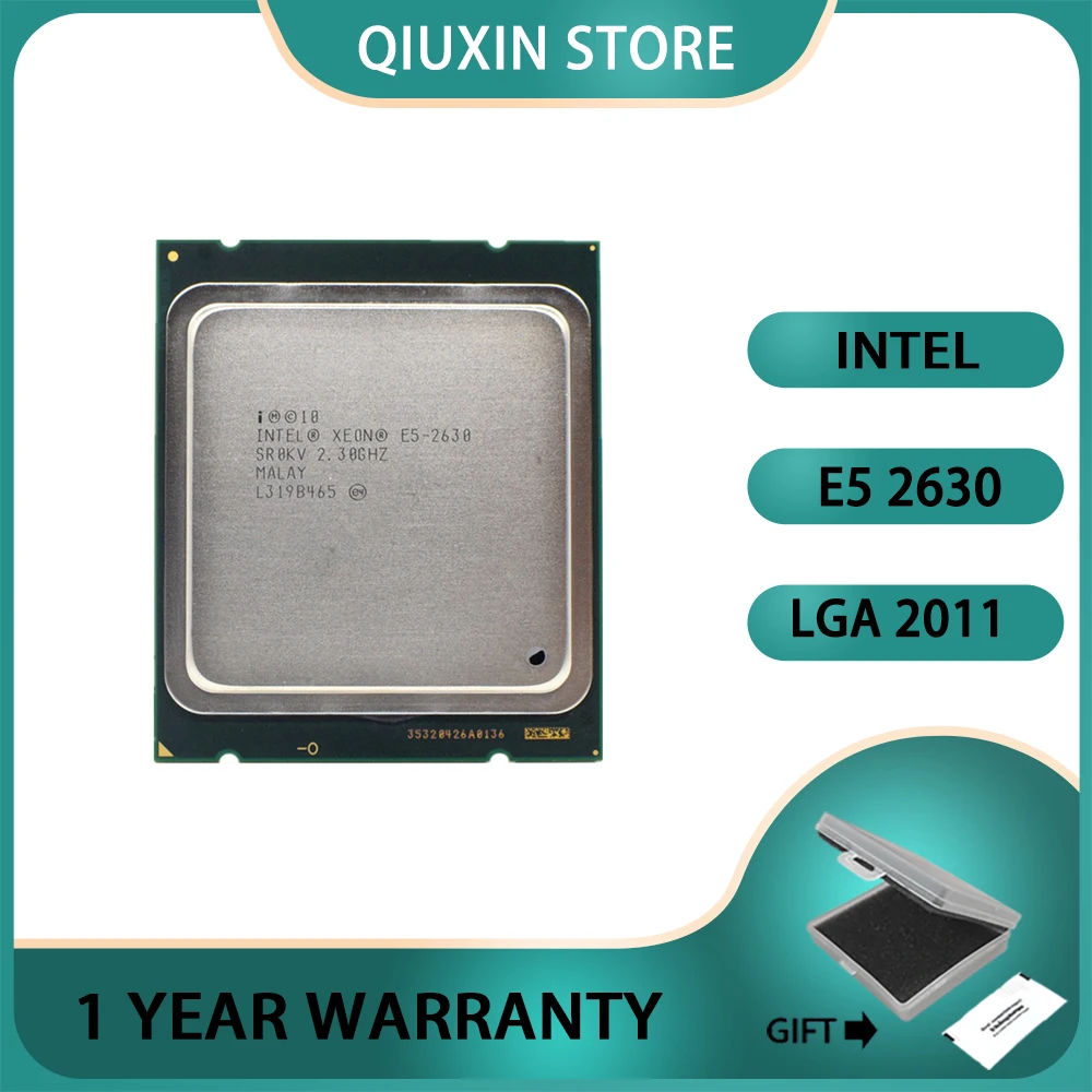

Процессор Intel xeon e5 2630 SR0KV 2,3 ГГц 100% ГТ/с, 15 Мб, шесть ядер, нормальная работа, LGA2011
