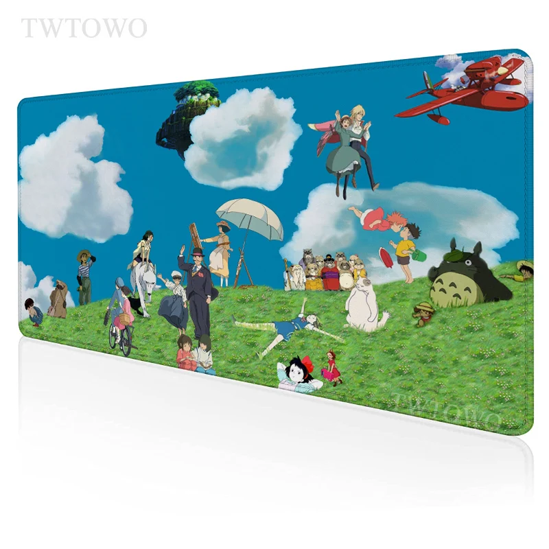 

Игровой коврик для мыши Totoro, большой коврик для мыши для дома размером XL, коврик для клавиатуры размером XXL, офисный мягкий Противоскользящи...