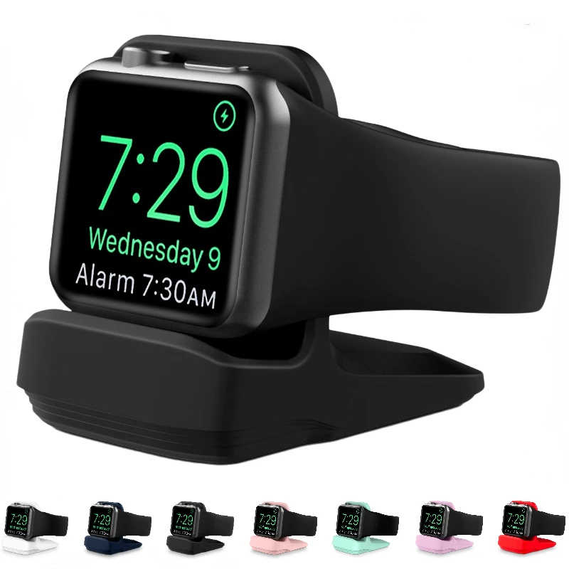 Силиконовая подставка для Apple Watch часов совместимая с iWatch Series 8 7 45 - Цена: 473