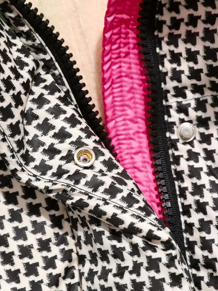 Winter Coats Women Plaid Puffer Jacket Parka Super Hot Coats Hooded Down Jacket Loose Korean Fashion Snow Clothes