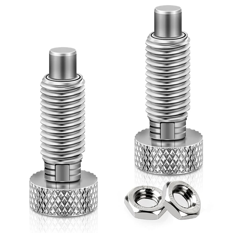 

Hand Retractable Spring Plunger Replacement With Knurled Handle Lock M6 Release Pins Kit 1/4Inch-20 Size 0.500Inch Length Thread