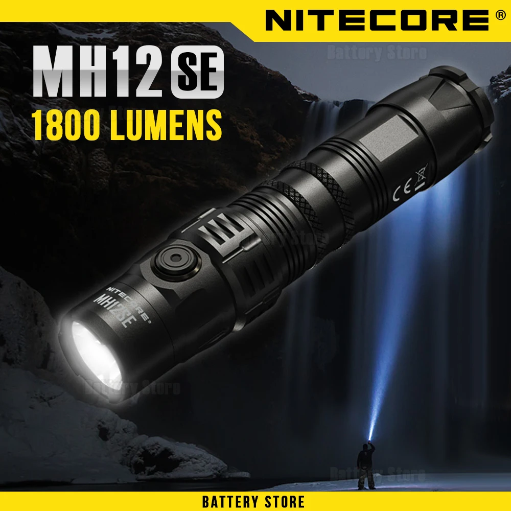 

Original NITECORE MH12SE flashlight 1800 Lumens USB-Rechargeable Luminus SFT-40-W LED Gear Law Enforcement Dual Fuel ELITE Torch