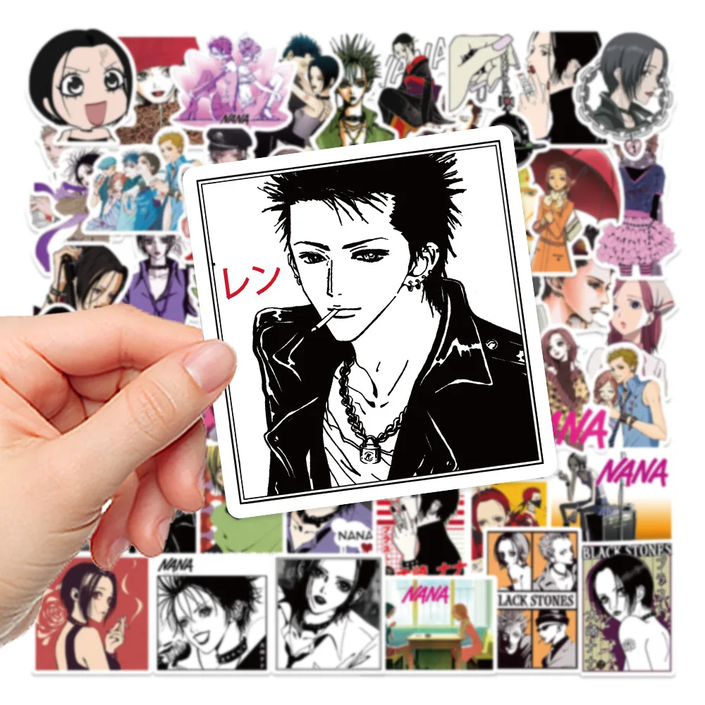 Набор наклеек в стиле аниме из 50 водонепроницаемых офисных принадлежностей ПВХ