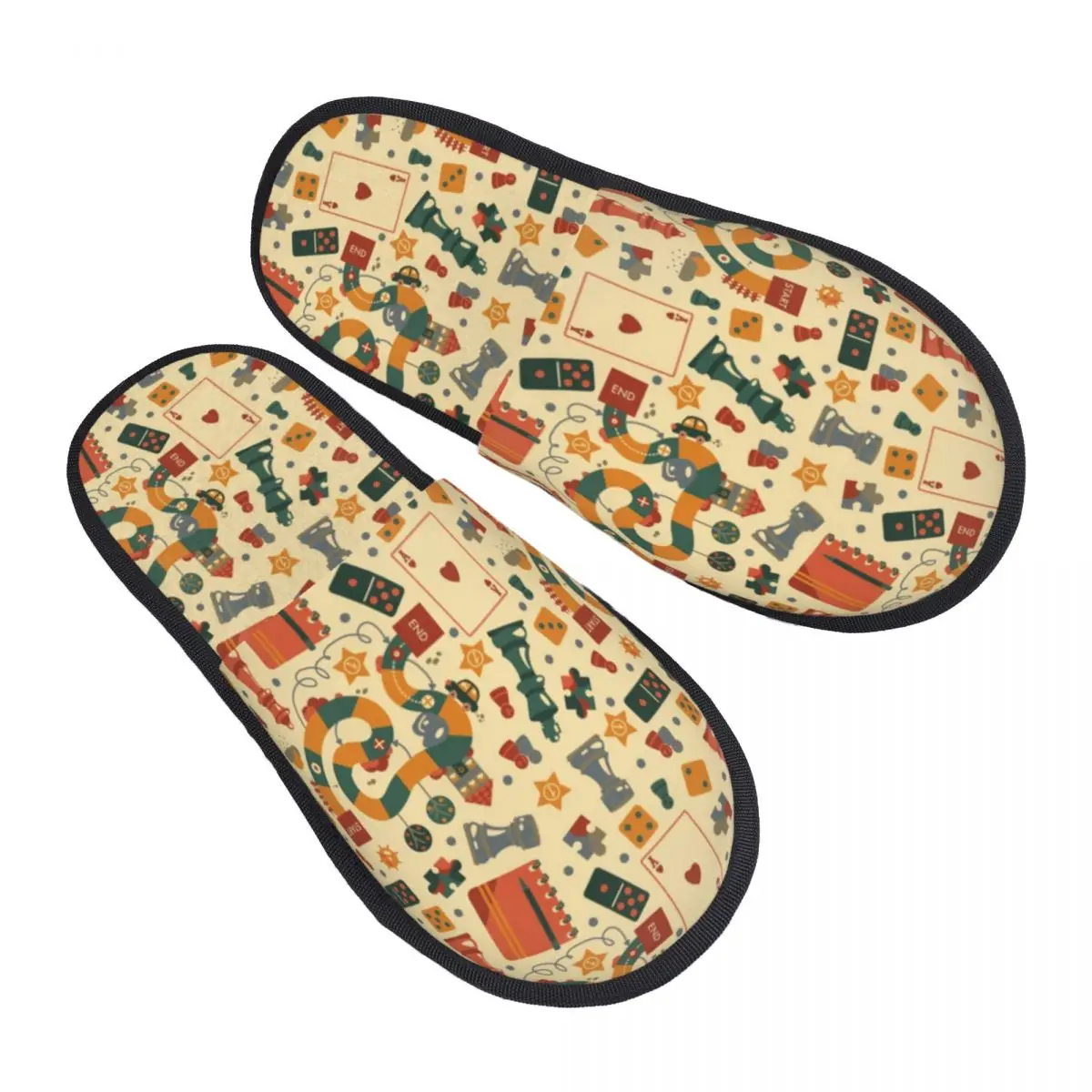 

Модные мягкие шлепанцы с пенным наполнителем с эффектом памяти для настольных игр, женская обувь для шахматных отелей и домов