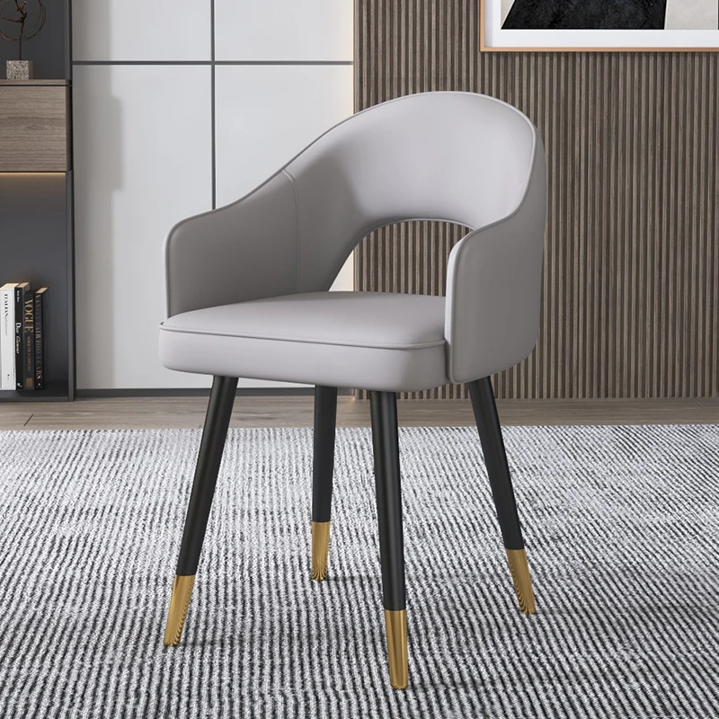 

Nordic Grey Dining Chairs Modern Ergonomic Waiting Minimalist Office Lounge Chair Design Bedroom Muebles De Cocina Furniture
