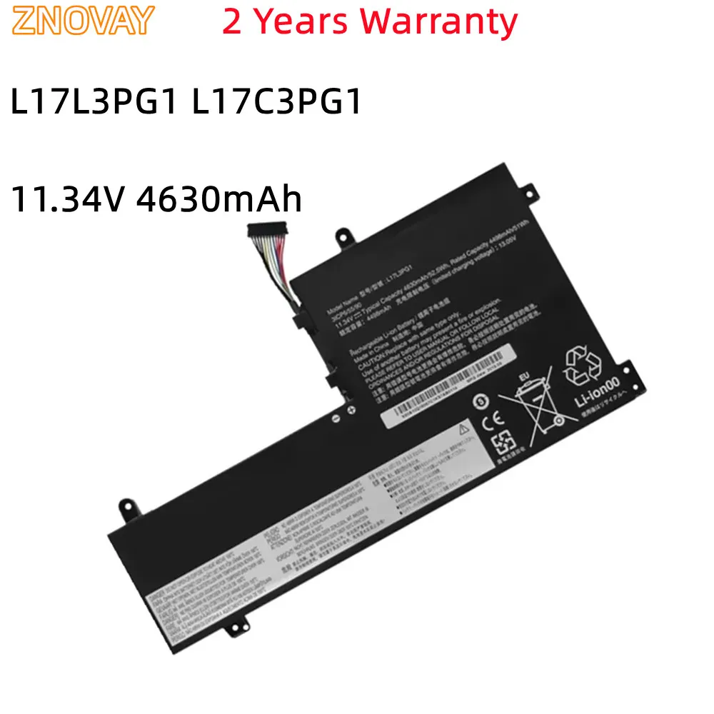 

52.5Wh L17L3PG1 Laptop Battery for Lenovo Legion Y530 Y530-15ICH Y730-15ICH Y7000 Y7000P L17C3PG1 L17C3PG2 L17M3PG1 L17M3PG3