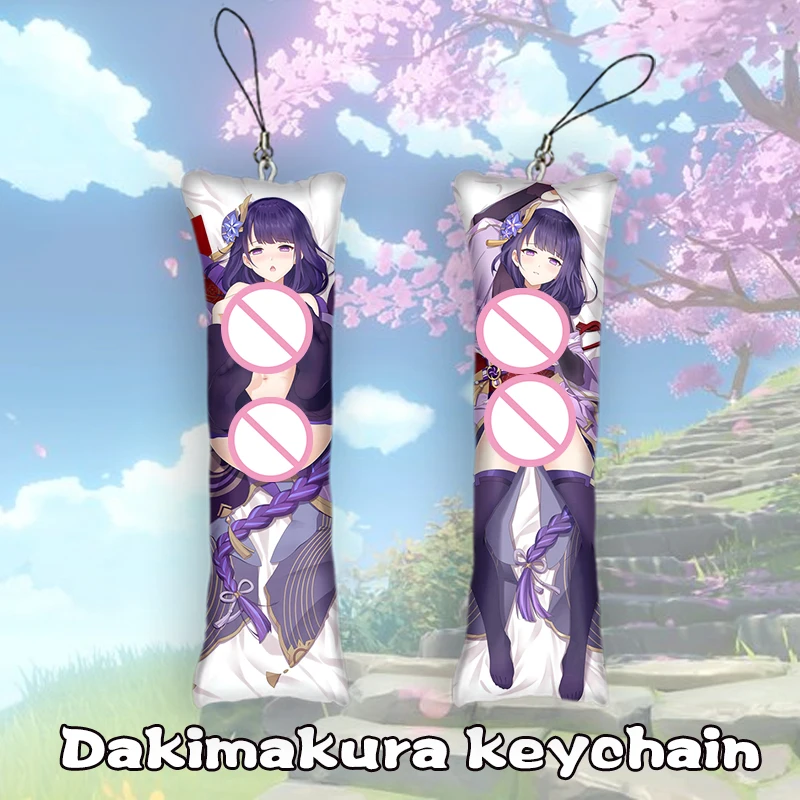 

Raiden Shogun Beelzebul Key Chain Genshin Impact Dakimakura Keychain Mini Body Hanging Phone Ornament Cpsplay Anime Keychain