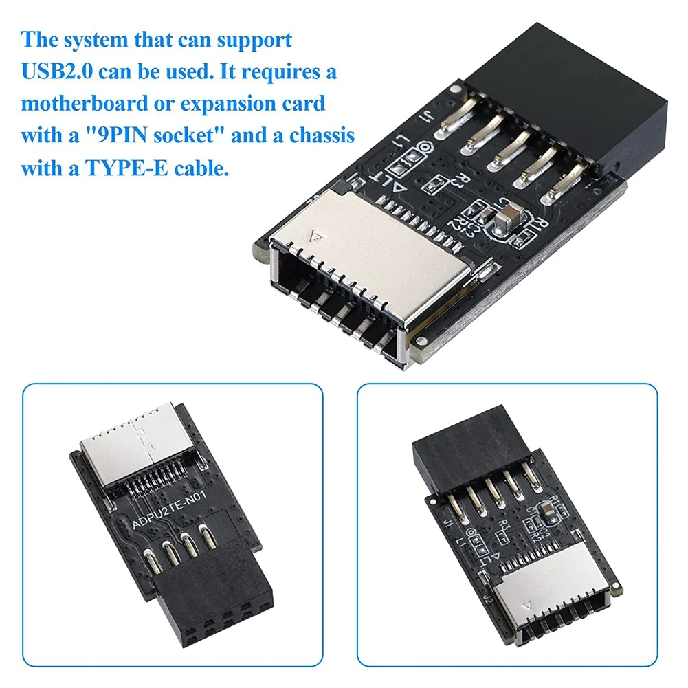 Передняя панель USB 2 0 с разъемом 9pin на 2.0 Type-E внутренний стандартный адаптер