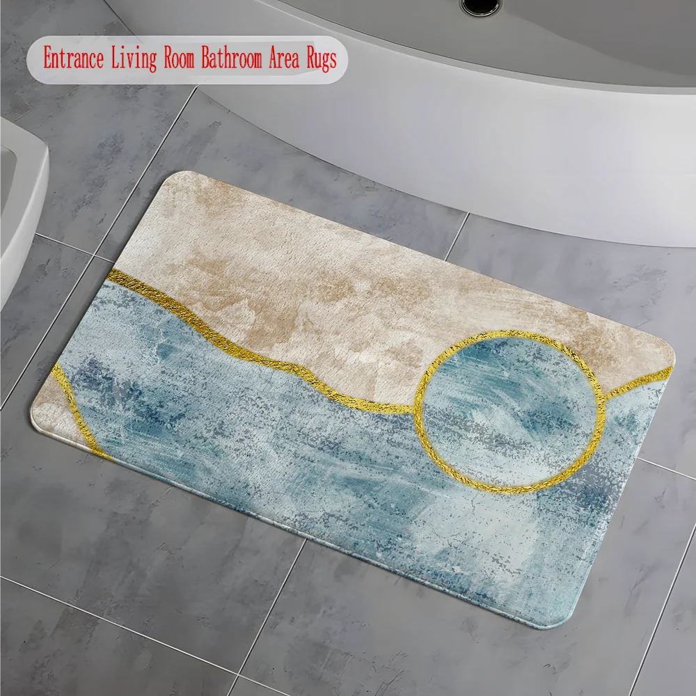 

Luxury Kitchen Entrance Doormat Home Bedroom Floor Decoration Hallway Mat Balcony Bathroom Anti-Slip Carpet Modern Printing Rug