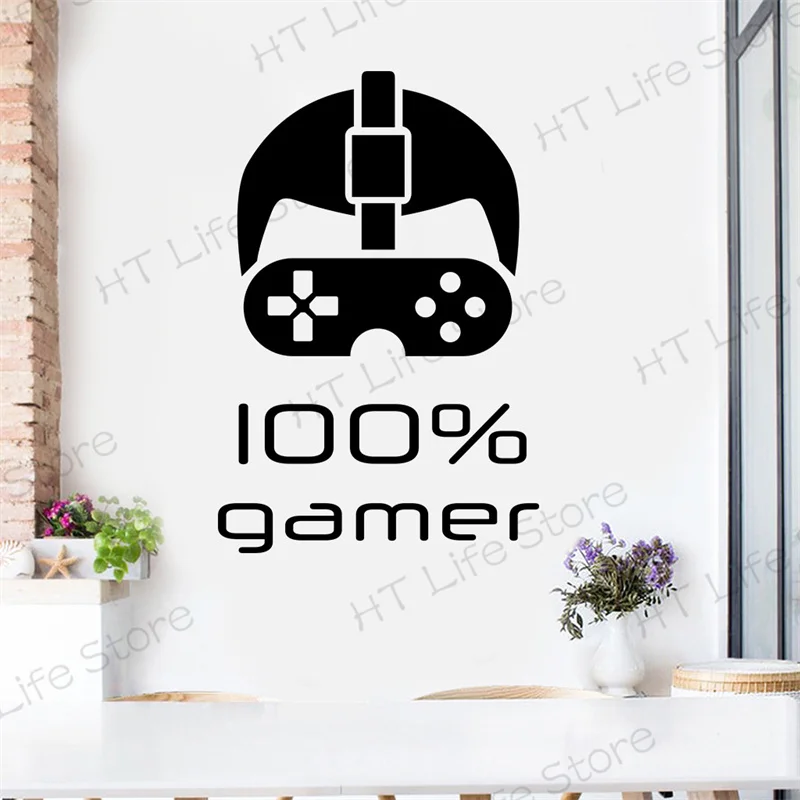 

Entertainment Gamer Vinyl Wall Sticker Game Room For Kids Room Decoration Wall Murals Boys Bedroom Decor Gaming Poster Wallpaper