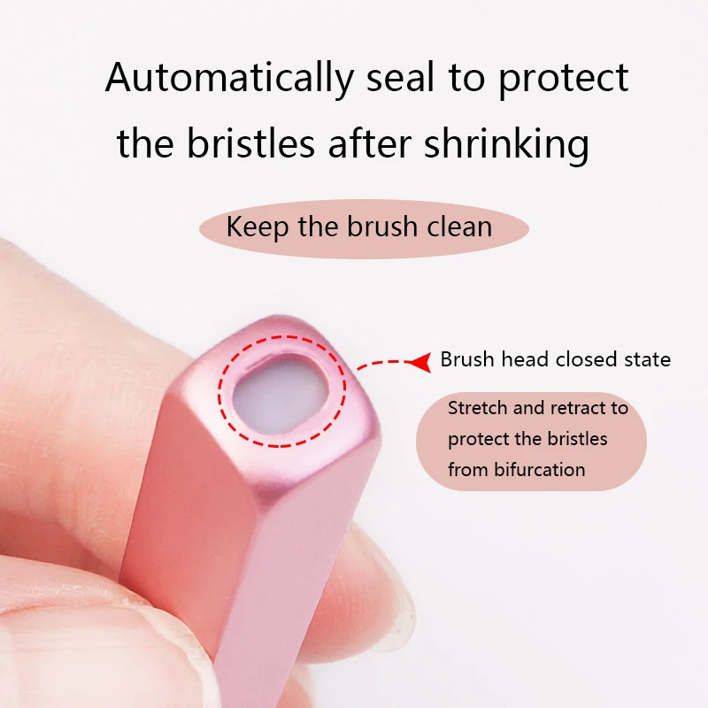 1PC Portable Lipstick Lip Gloss Brush Retractable Adjustable with Protect Cap Make Up Brushes Cosmetic Tools for Women Makeup | Красота и