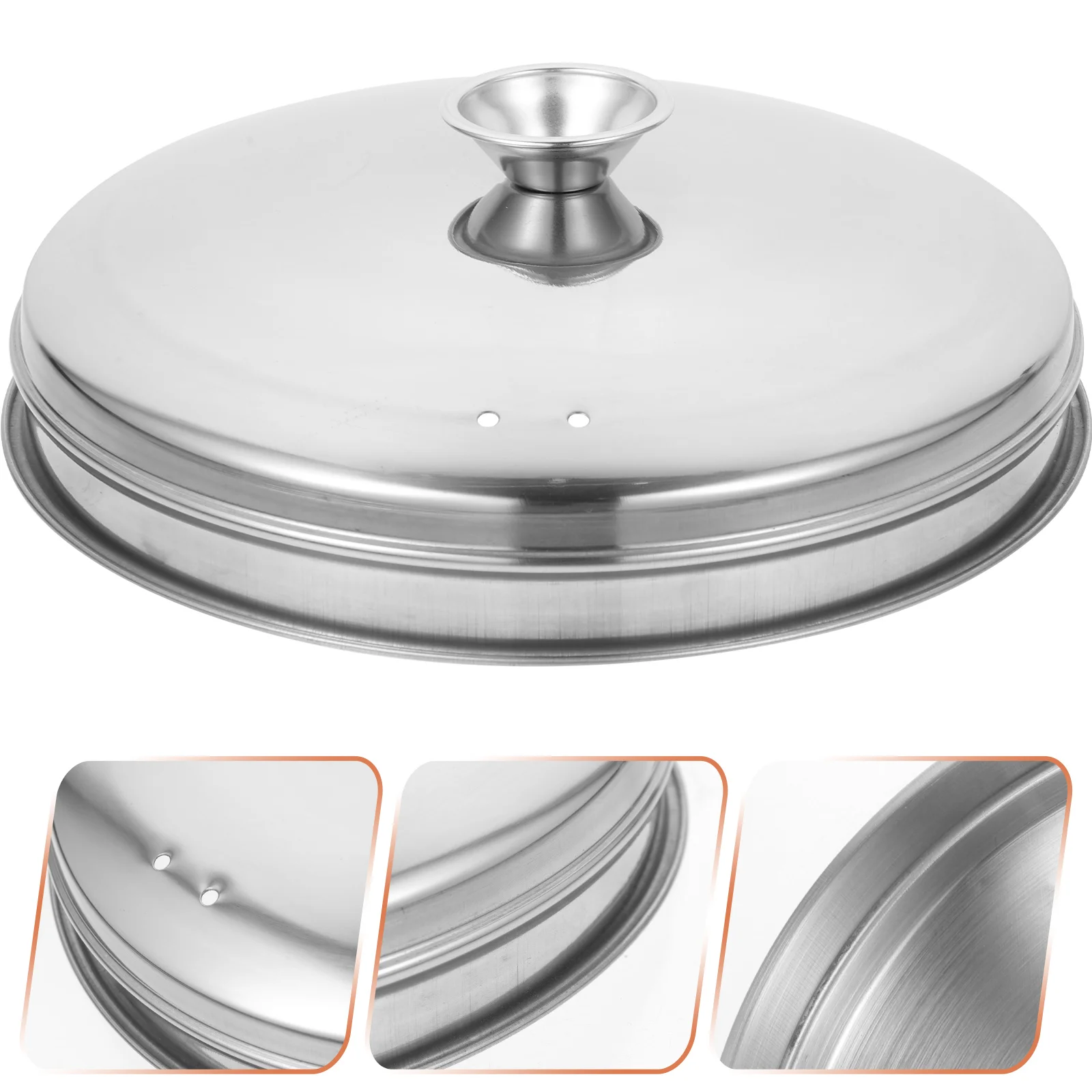 

Frying Pan Stainless Steel Cheese Melting Dome Griddle Burger Cover Food Splatter Covers Basting Steamer Lid