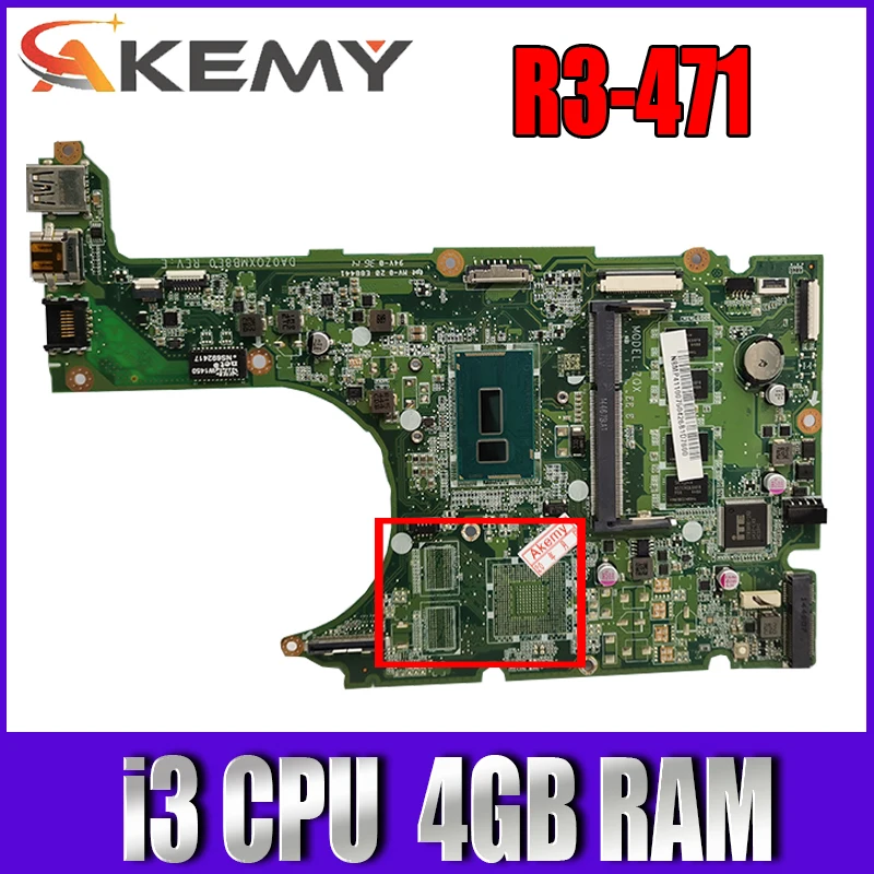 

For ACER Aspire R3-471T R3-471 Laptop Motherboard W/ NB I3 CPU MP411.007 NBMP411007 DA0ZQXMB8E0 DDR3 4 GB RAM Test Ok Mainboard