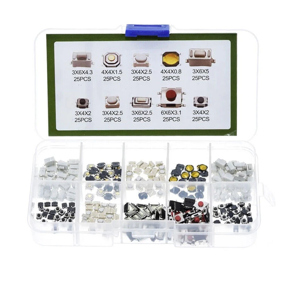 

With Box Button Switch Car Keys Button Control Push Button Switch Touch Microswitch Prevent Oil Car Parts Brand New