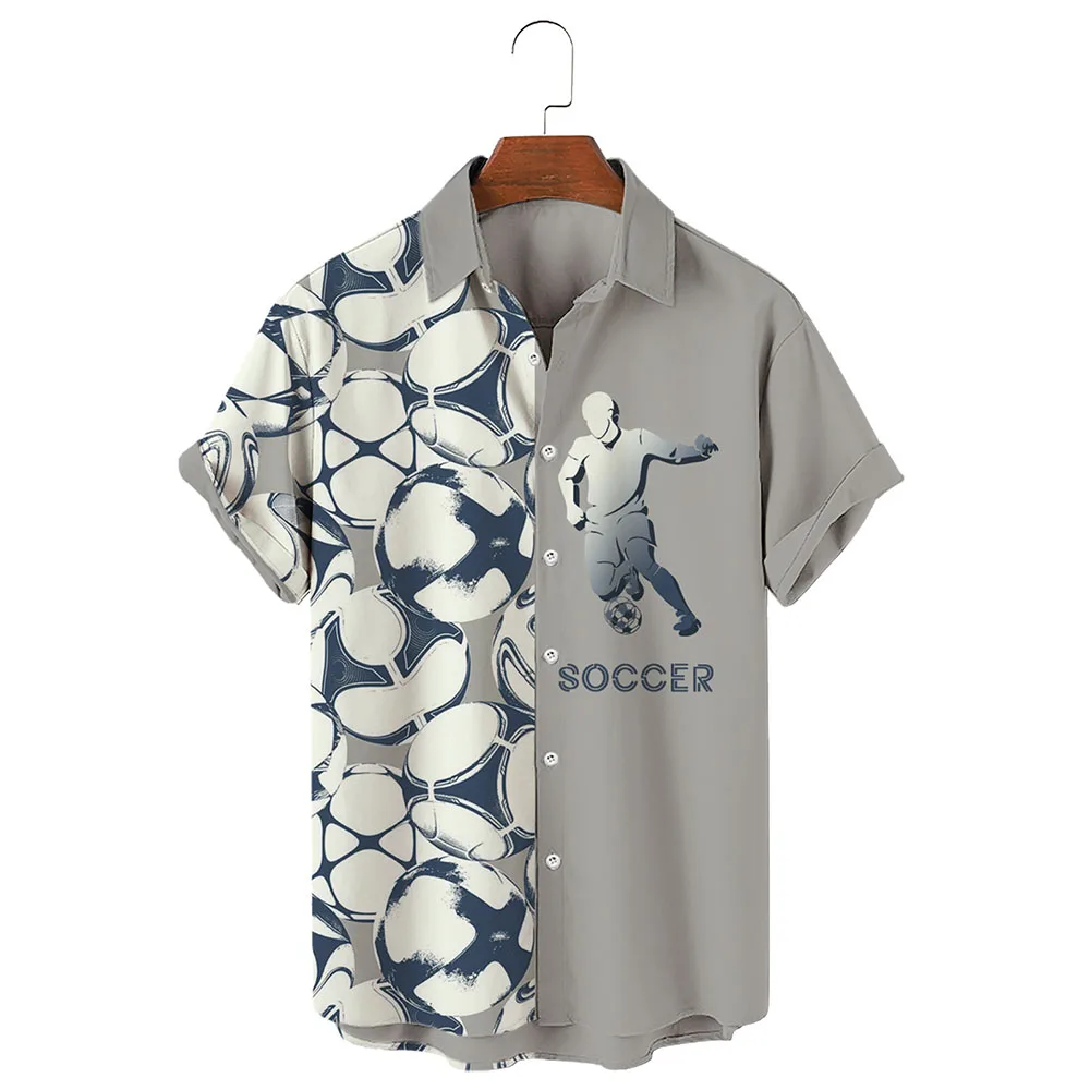 

New Men's Football Shirts Casual Football Numbers Harajuku Printed Stripes Oversized Summer Clothing Men's Shirts