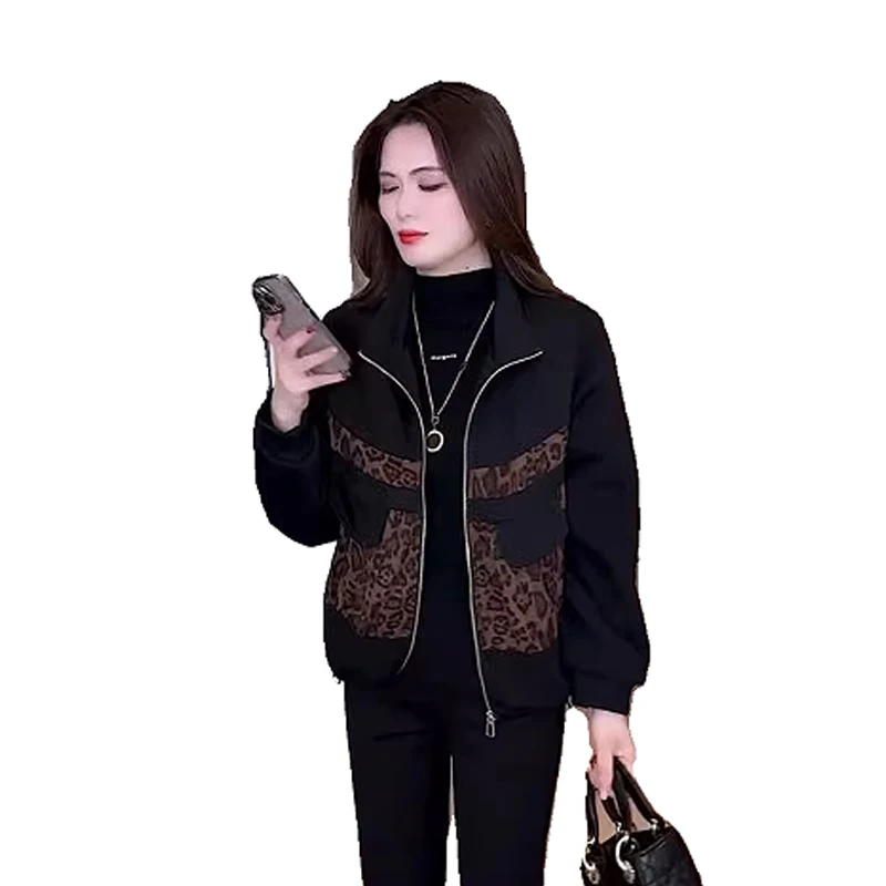 Женская одежда Толстая короткая верхняя на флисовой подкладке Весна и осень 2024