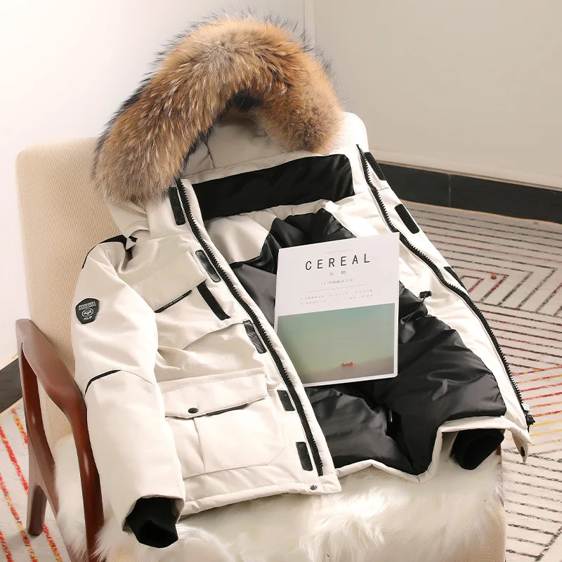 2022 Winter New Men's Hooded Mid-length Down Padded Jacket Casual Padded Jacket for Men