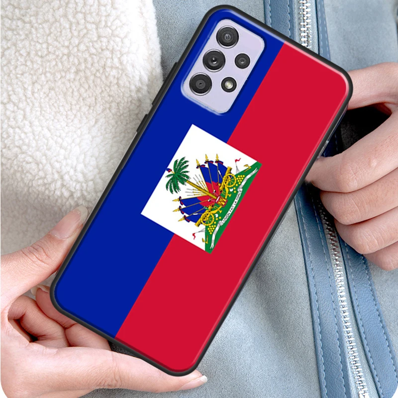 Мягкий чехол с флагом Гаити для Samsung A52S A12 A22 A42 A52 A72 A51 A71 A50 A70 A20e A21S A32 - купить по