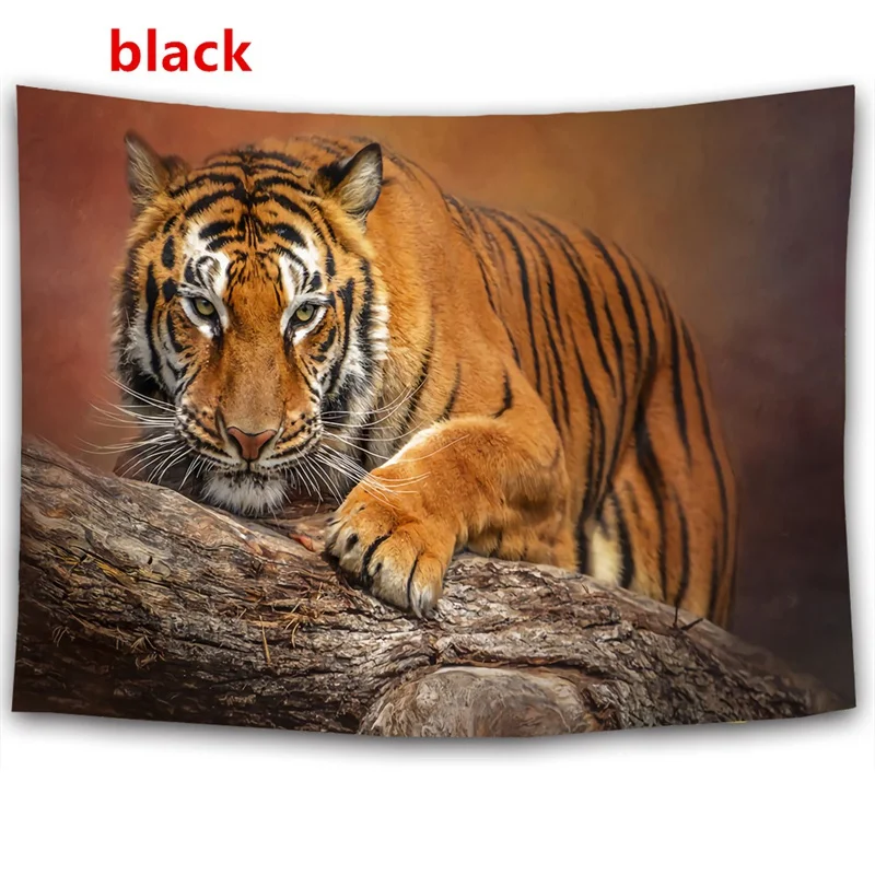 

King of The Forest Tiger and Leopard Tapestry Forest Animal Tapestry Wall Hanging Art Decorative Tapestry