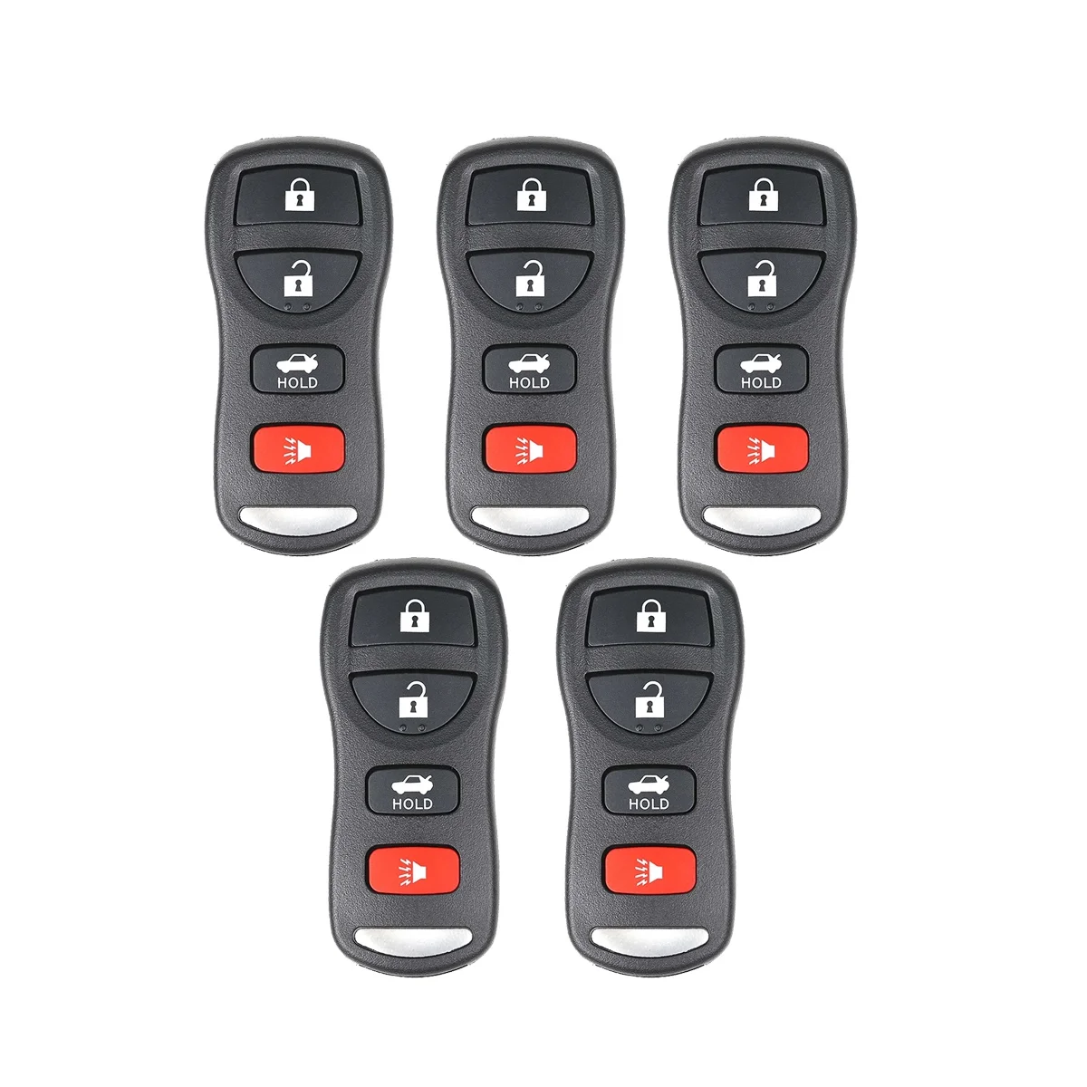 

Брелок для ключей Xhorse XKNI00EN, Универсальный проводной дистанционный брелок для ключей с откидной крышкой с 4 кнопками для NISSAN Style, для ключей VVDI, 5 шт./партия