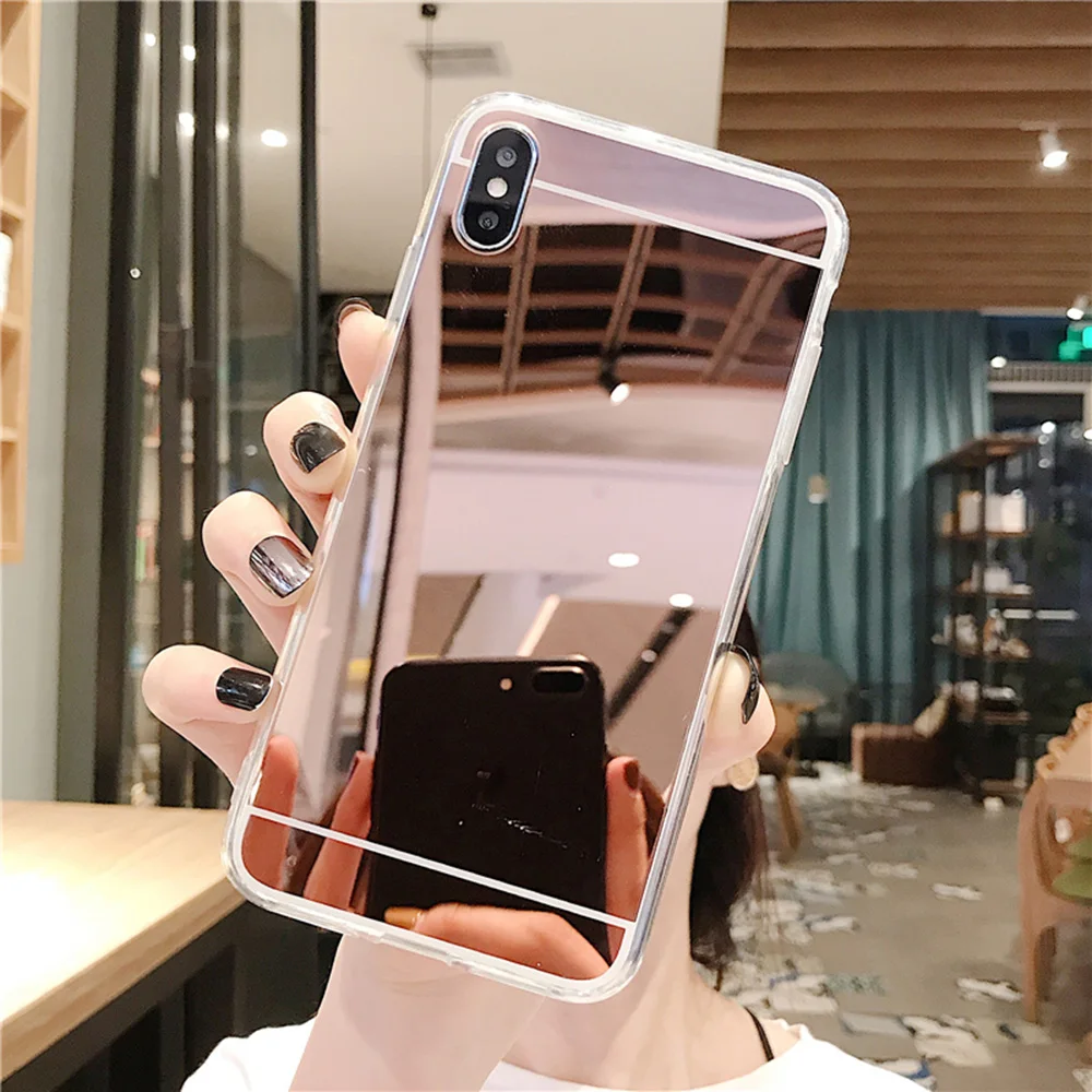 Роскошный зеркальный чехол для iPhone 13 12 11 Pro X XR XS Max 5 6 s 5s 6s 7 8 Plus SE 2020 Маска на айфон