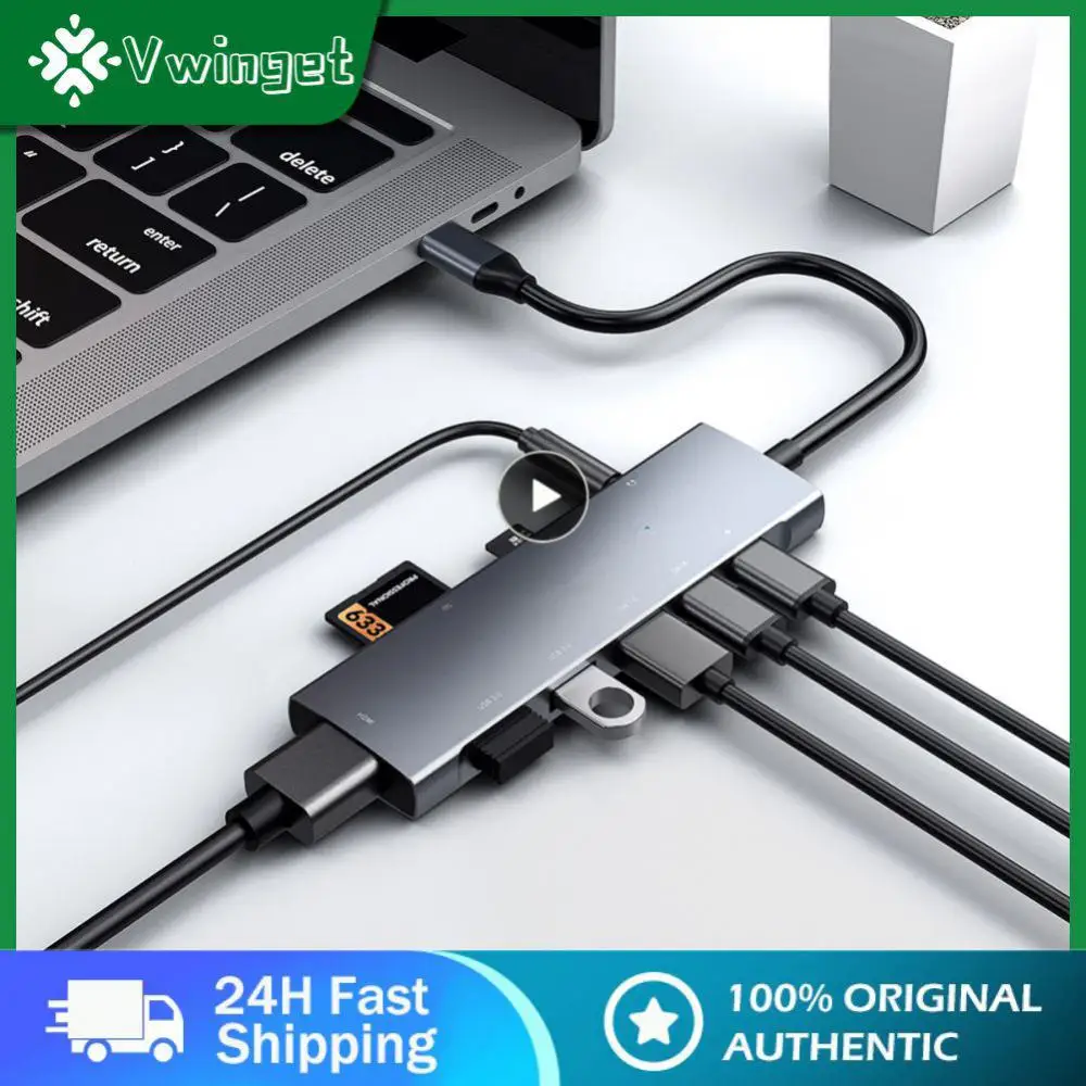 Портативный Usb C адаптер разделитель 9 в 1 с кардридером для Sd-карт Type-c док-станция передача данных 4k 30kz компьютерные аксессуары