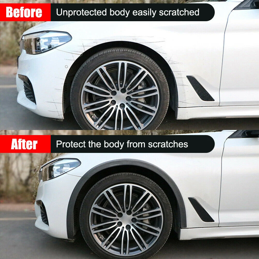 

Protector Fender Flare Trim Arch Car Carbon Fiber Decor Eyebrow For Most Cars/trucks PVC Universal 150cm*4.5cm