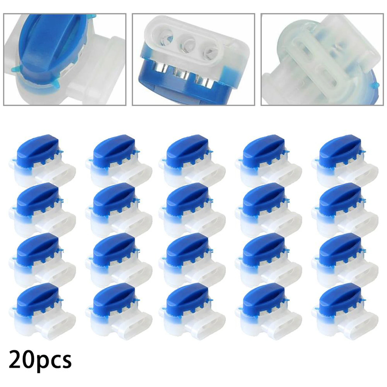 

20pcs Waterproof Cable Wire Connectors For Garden Auto Lawn Mower 3 Pore Terminal Blocks Robotic Lawnmower Connectors