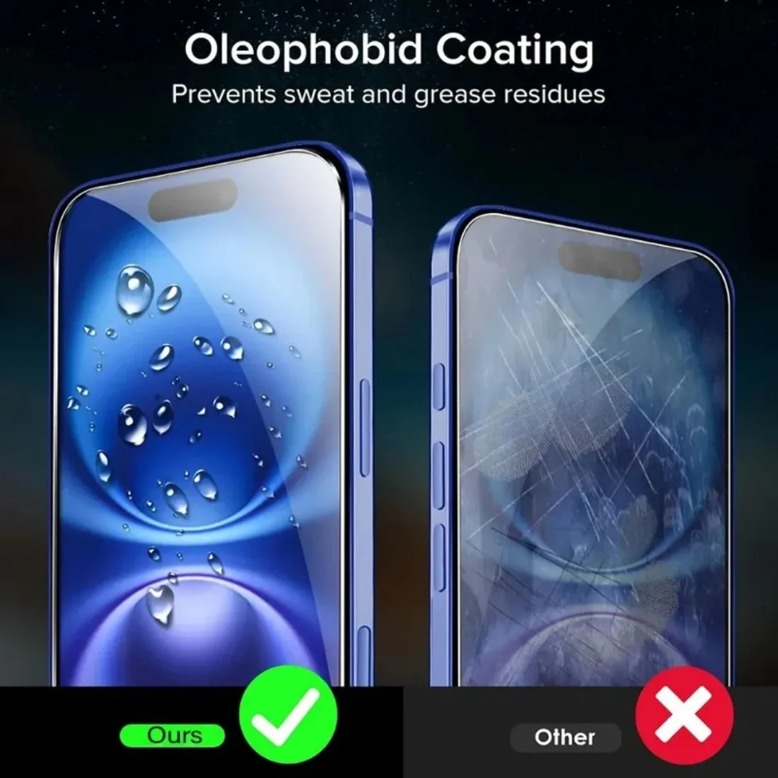 2 шт. HD полное покрытие из закаленного стекла для iPhone 16 Pro Max Защитная пленка экрана