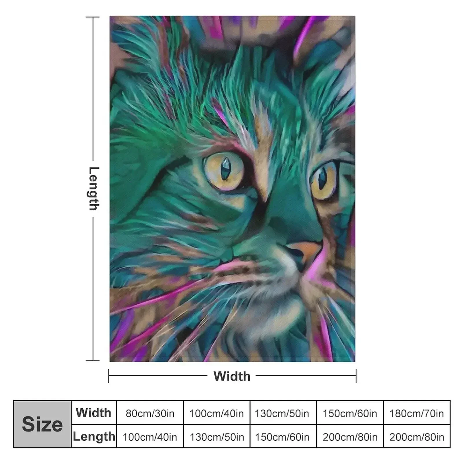 Мара verde кот чат леа рош картины котенок Плед Тяжелые движущиеся одеяла