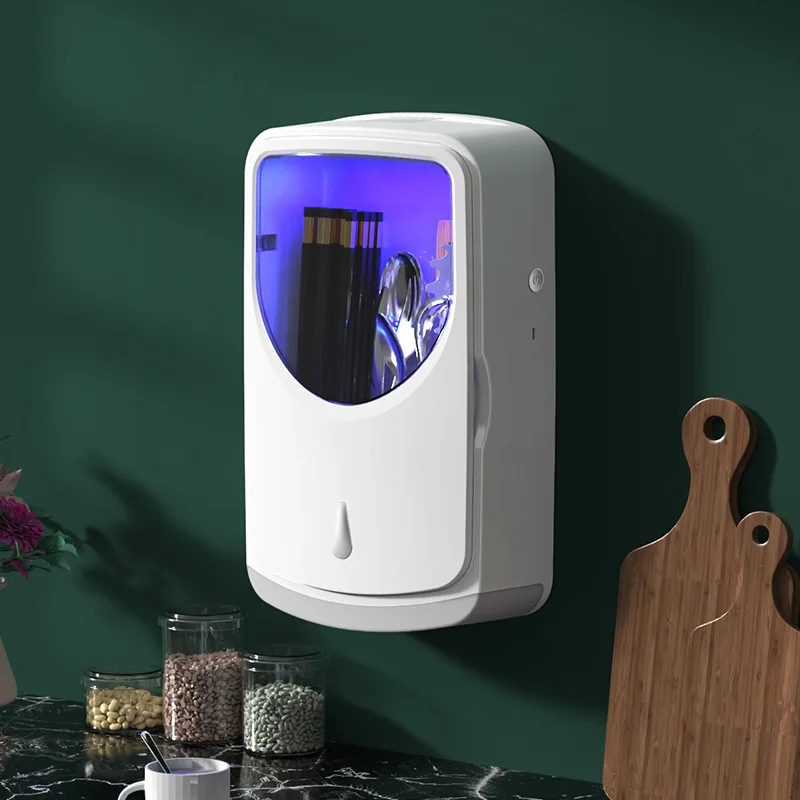 smart tableware dryer sterilizer holder case uvc sanitizer knife chopstick fork storage kitchen appliance tableware sterilizer free global shipping