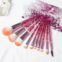 10pcs acrylic makeup brushes kit womens cosmetic tools eyeshadow powder foundation blush blending eye shadow lip brushes