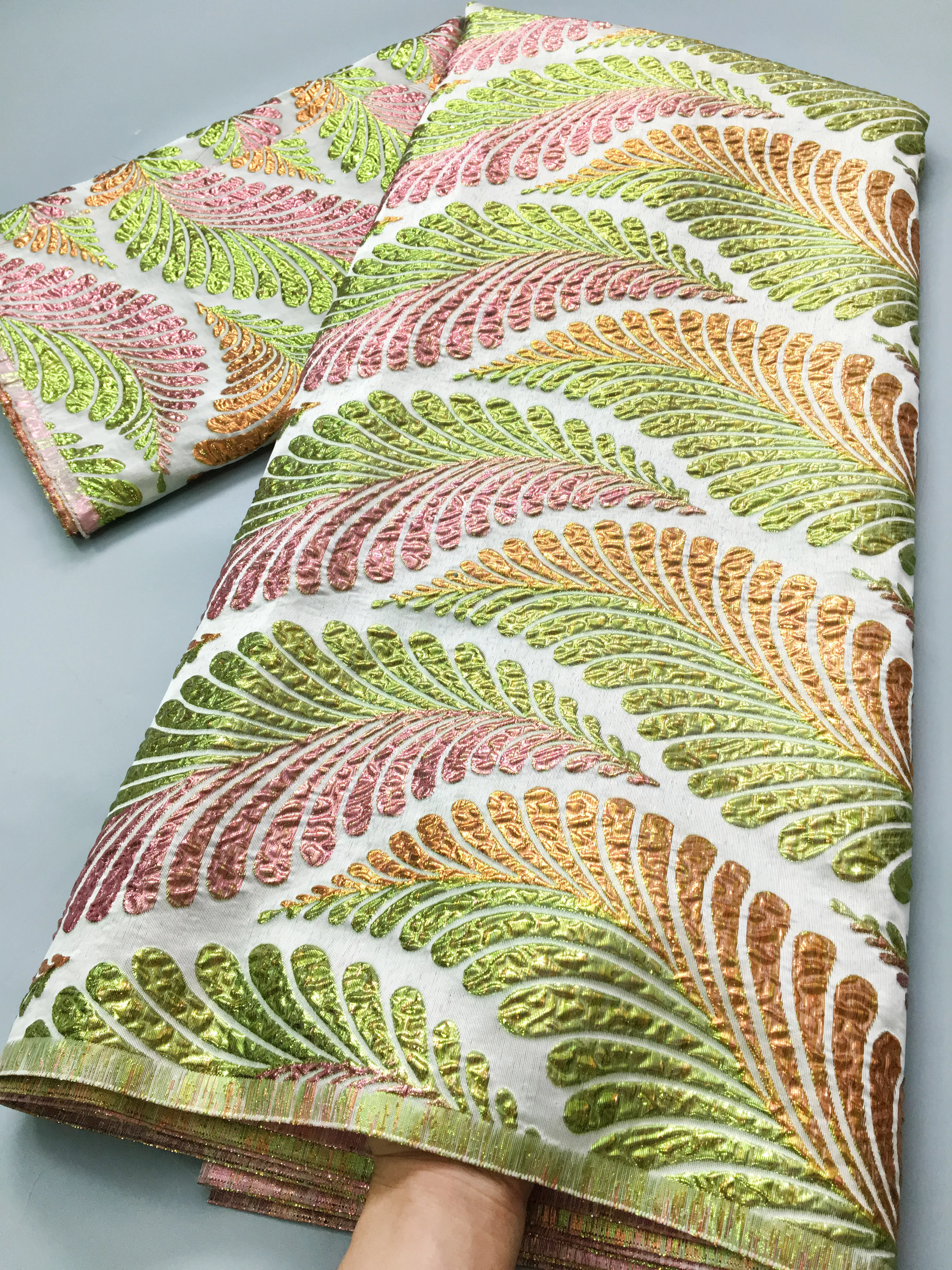 Нигерийская парчовая кружевная ткань 2 шт