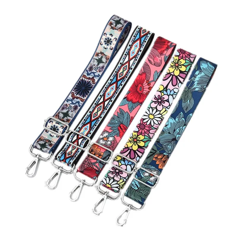 Nylon DIY Adjustable Fashion Unisex PU Handbag Shoulder Strap Rainbow Crossbody Shoulder Handle Long Bag Straps