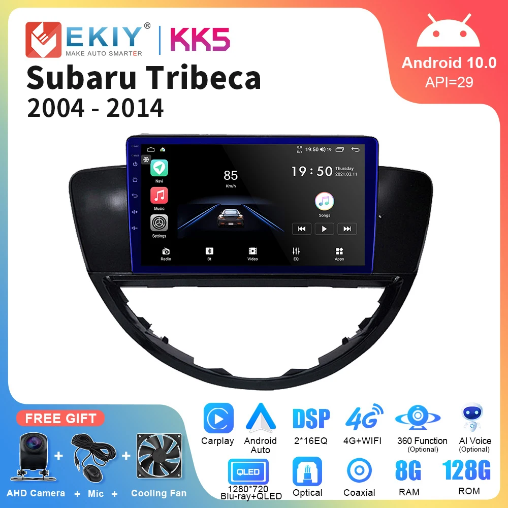 

EKIY KK5 DSP Android 10 Car Radio For Subaru Tribeca 2004 - 2014 GPS Navigation Multimedia Player Stereo Carplay Auto 2 Din DVD