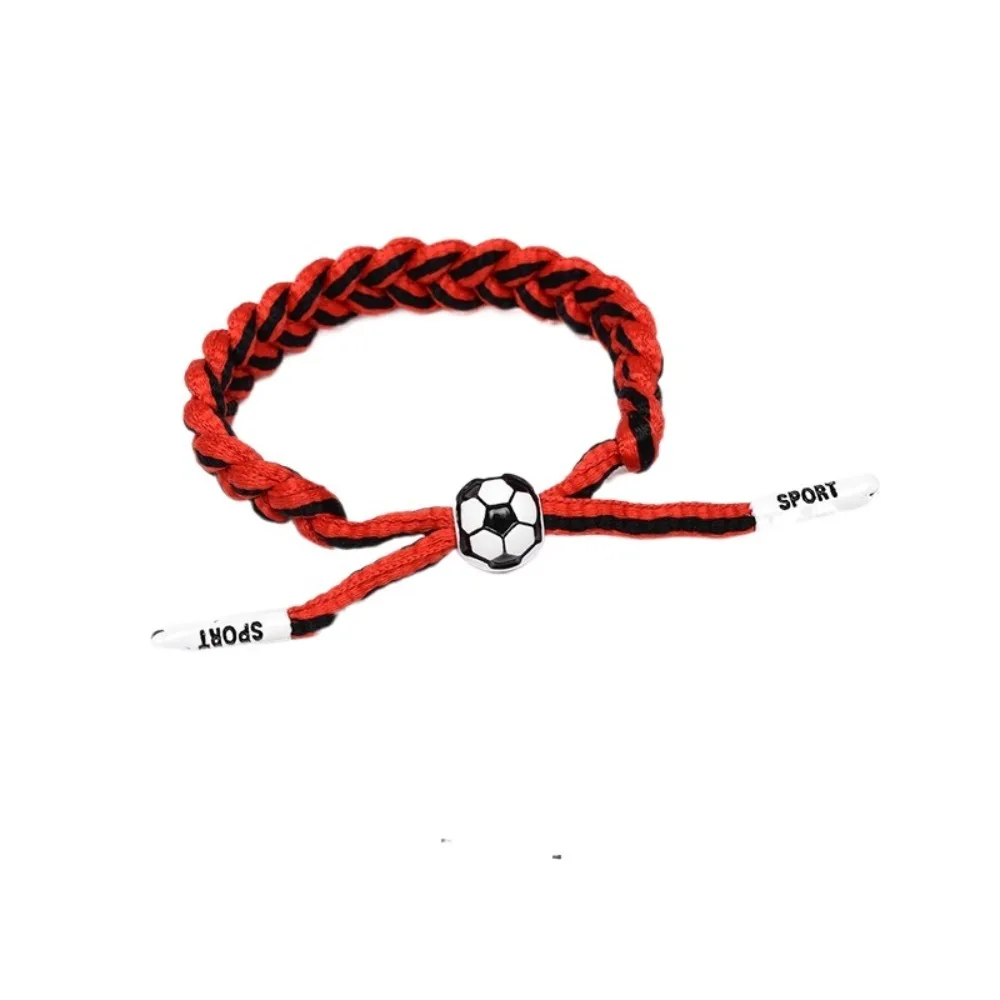 Креативный браслет ручной работы с футбольным мячом тканый для спортивной
