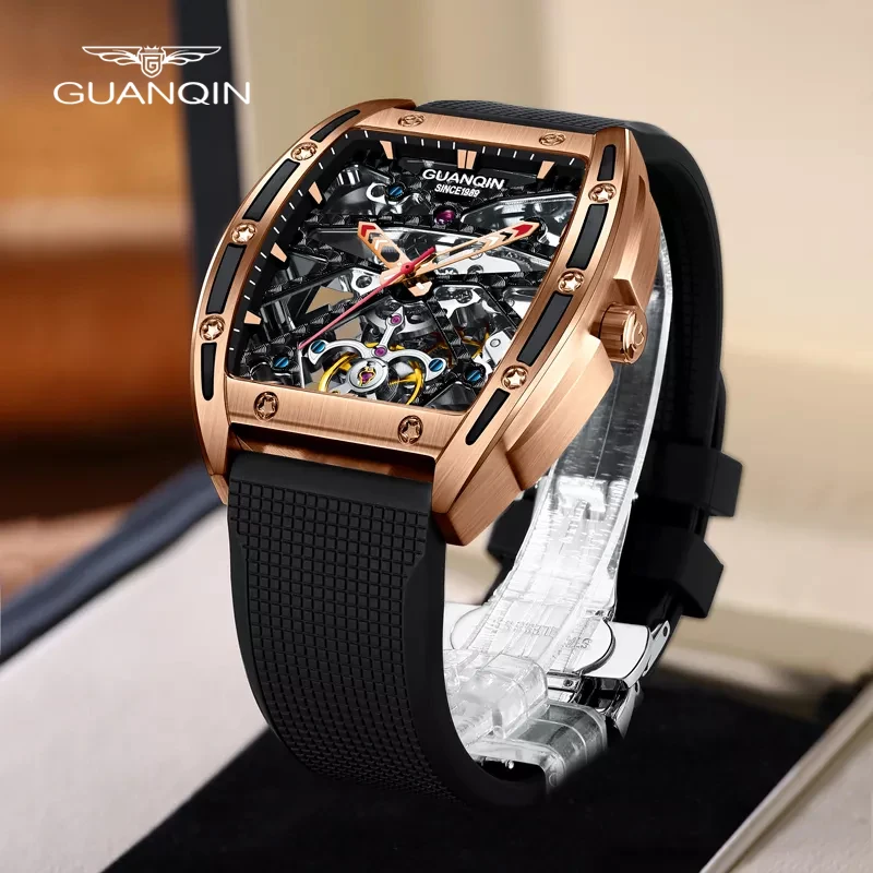GUANQIN 2022 Men's Watches Mechanical Automatic Watch For Men Top Brand Luxury Stainless Steel Business Clock Relogio Masculino carnival top brand automatic watch men new stainless steel mechanical watches waterproof male clock business man xfcs erkek saat