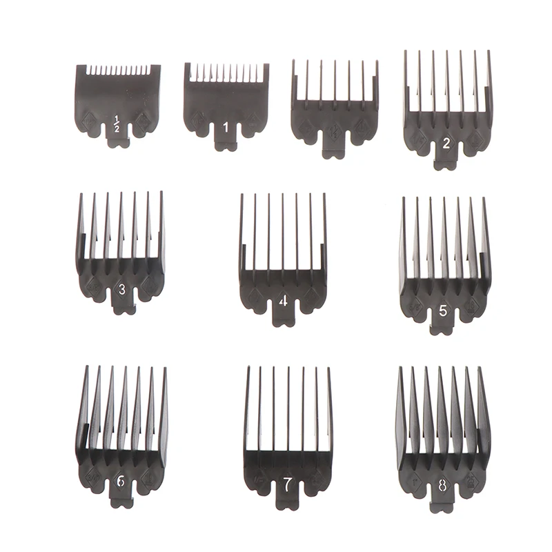10PCS new Hair Clipper Combs Guide Kit Multi-color Plastic Hair Trimmer Guards Attachments 3-25mm Universal Hair Salon Tools