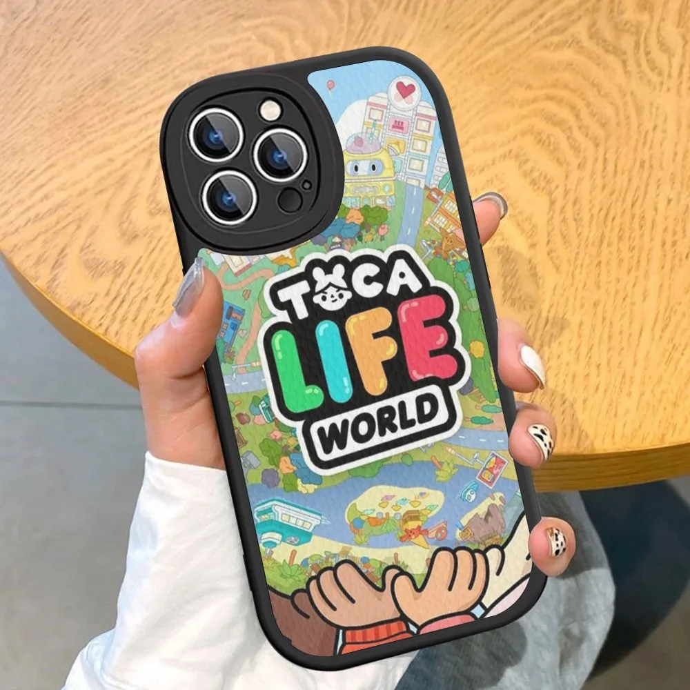 Toca Boca Toca Life World Phone Case Hard Leather For iPhone 14 13 12 Mini 11 14 Pro Max Xs X Xr 7 8 Plus Fundas