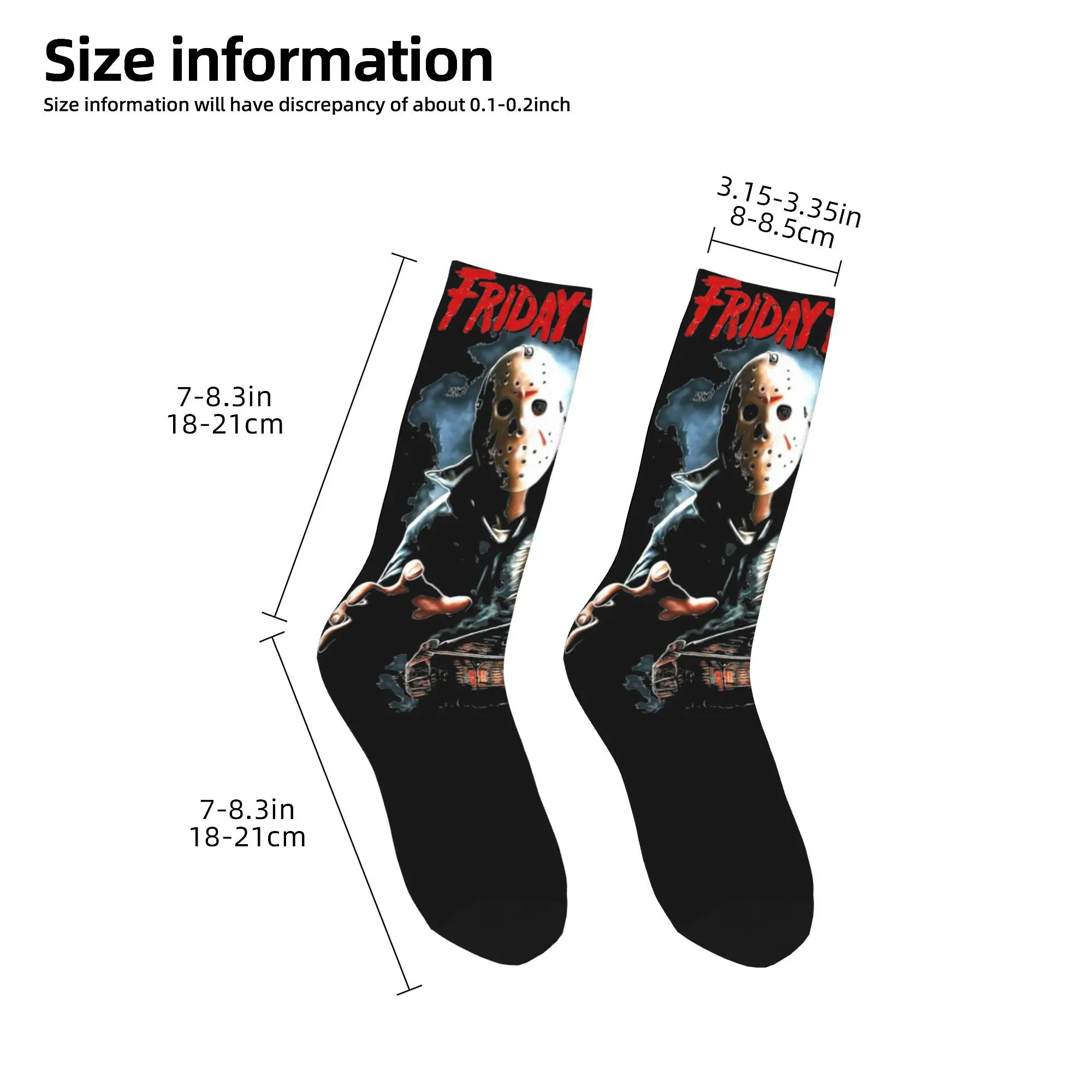 Пятничная 13-я Хэллоуин фильм 2024 Реальные мужские женские спортивные носки джесон