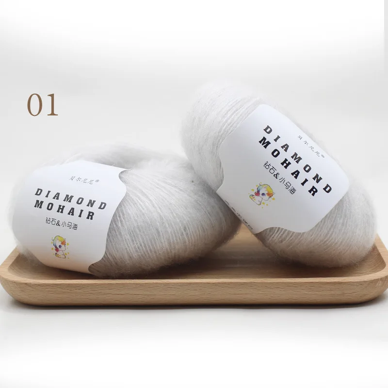25gmohair пряжа для вязания крючком недорогая детская шерстяная свитера/кашемировые