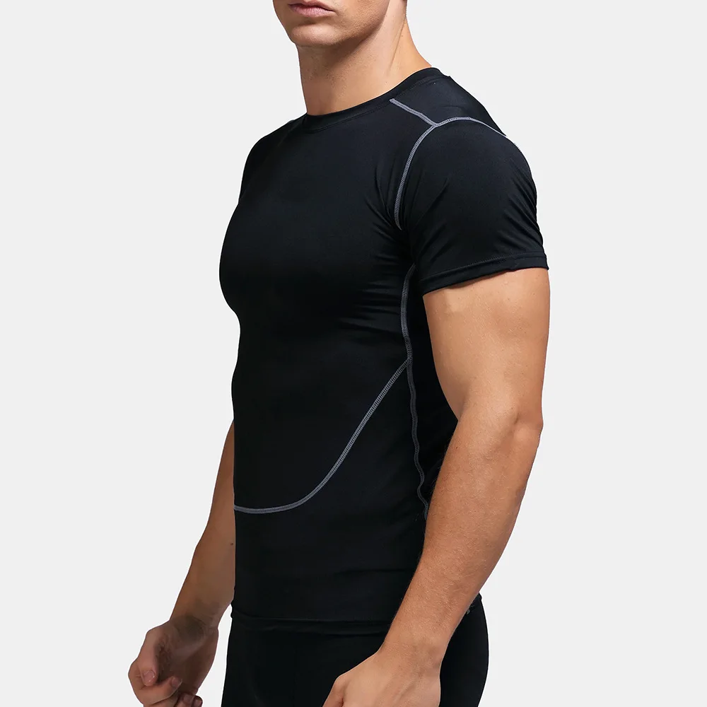 Short Sleeved Outdoor Yoga Tops T-shirt Basketball Training Men's Sport Running Fitness Slim Sportswear Compression Yoga Clothes