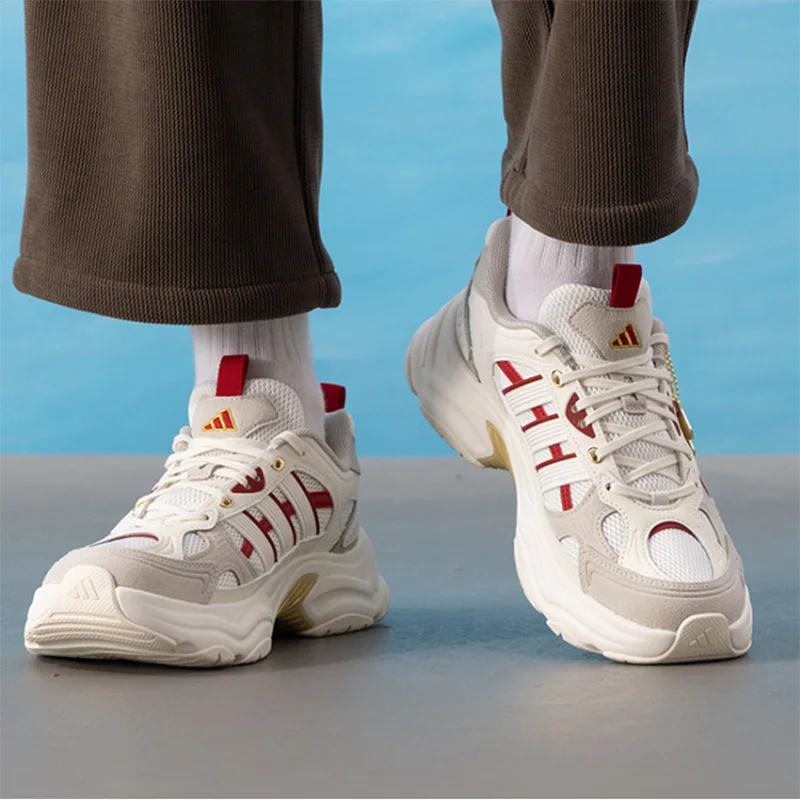 Фото Кроссовки adidas Cream Red Mesh Chunky Dad Shoes Dreamstrike Cushion Platform Casual для женщин и мужчин KI1846 №4