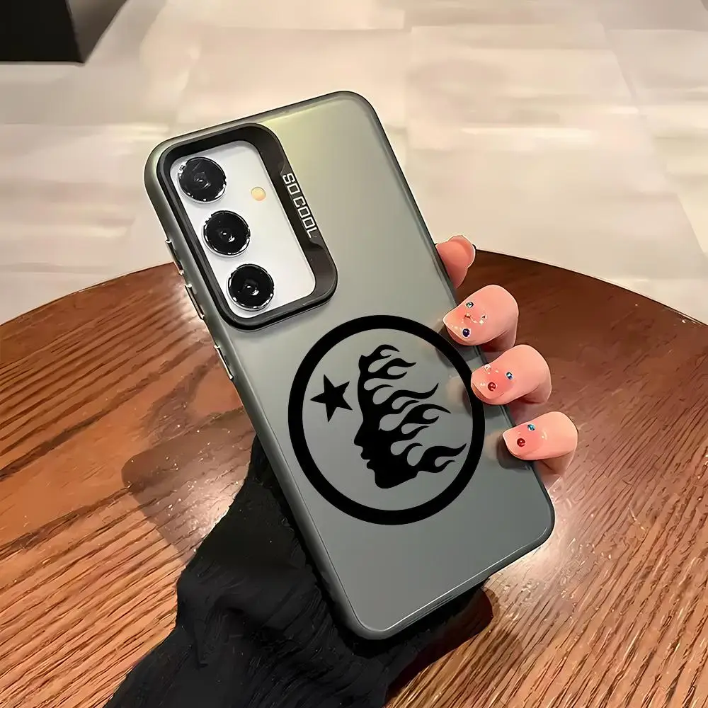 Модный чехол для телефона H-HellstarS Samsung Galaxy S25 S24 S23 Ultra S22 Plus S20 A55 лазерный цветной