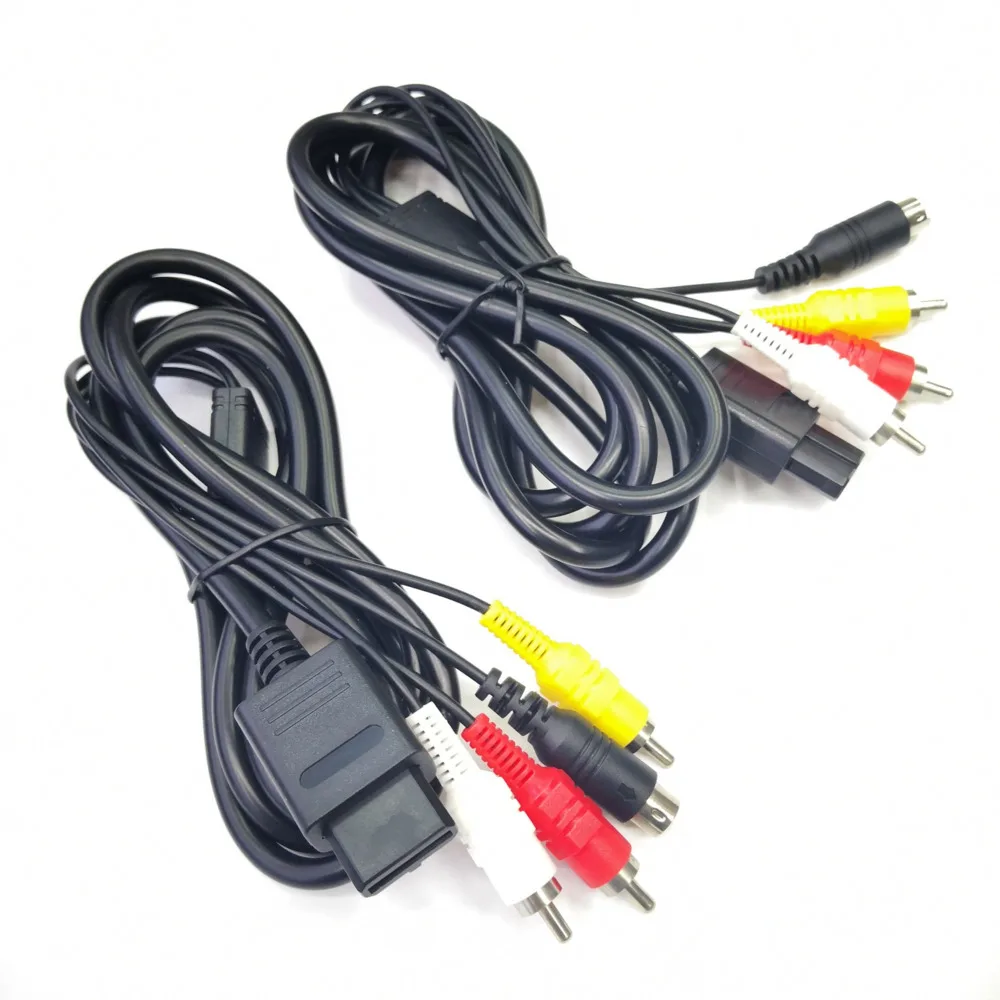 

20Pcs 1.8M /6FT AV S-Video Composite Cable Cord for Super Nintendo SNES GameCube NGC N64