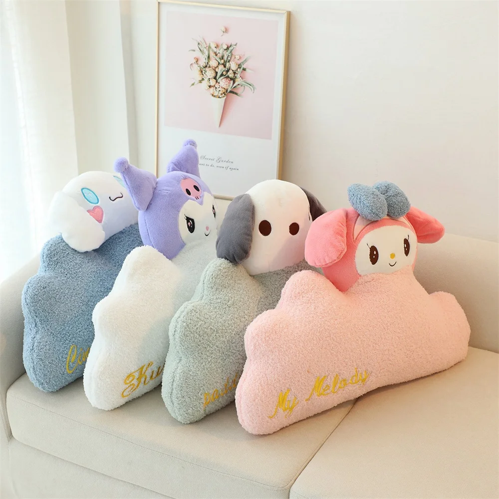 

Kawaii Sanrio Cinnamoroll Mymelody Kuromi похвалы, искусственная кукла, поясничная мягкая плюшевая игрушка, подарки на день рождения