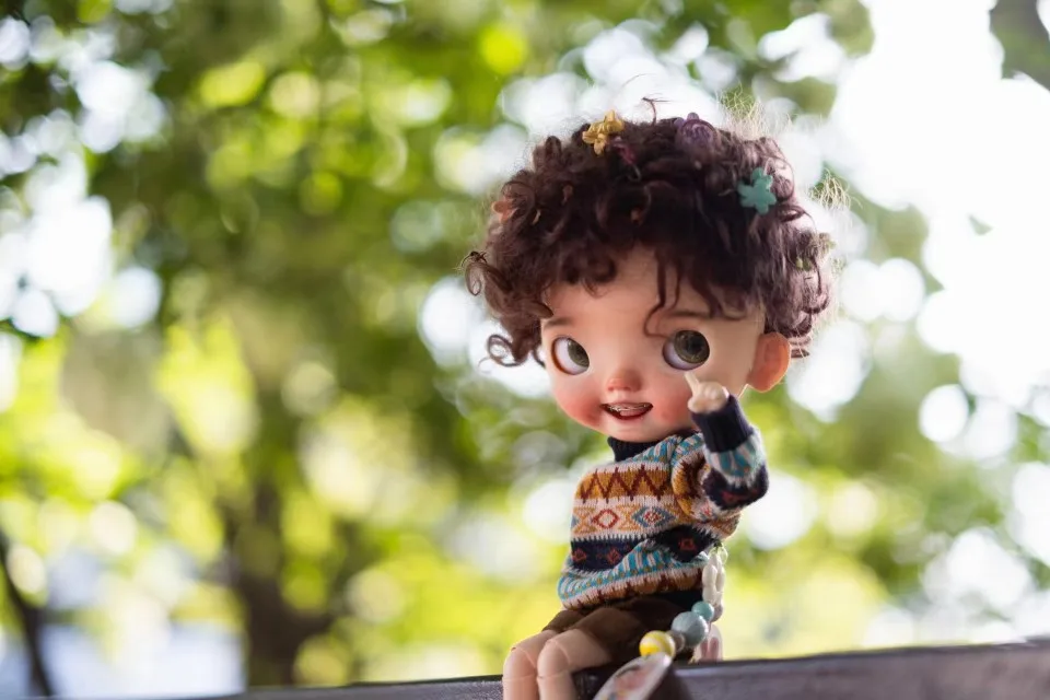 

Парик из мохера Blythe для шарнирных кукол, 9-11 дюймов