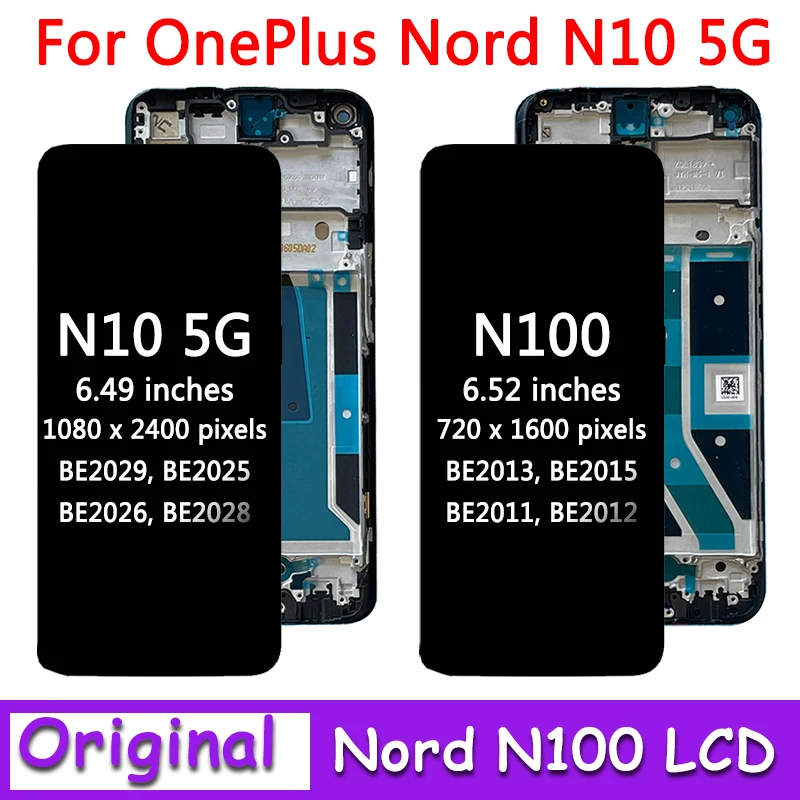 Оригинальный ЖК-дисплей для OnePlus Nord N10 5G BE2029, сенсорная панель, дигитайзер, замена для Oneplus Nord N100 BE2013 LCD