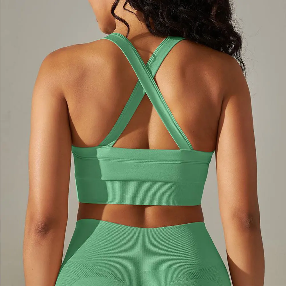 

Женский бесшовный спортивный бюстгальтер с эффектом пуш-ап