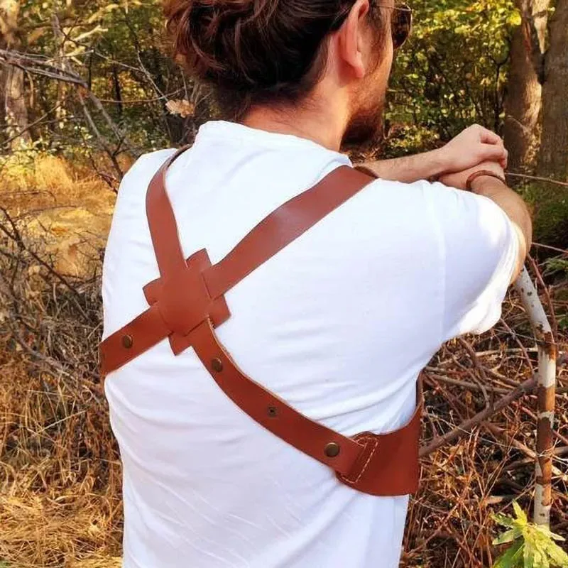 Кожаная сумка-Кобура в средневековом стиле винтажный двойной скрытый кошелек